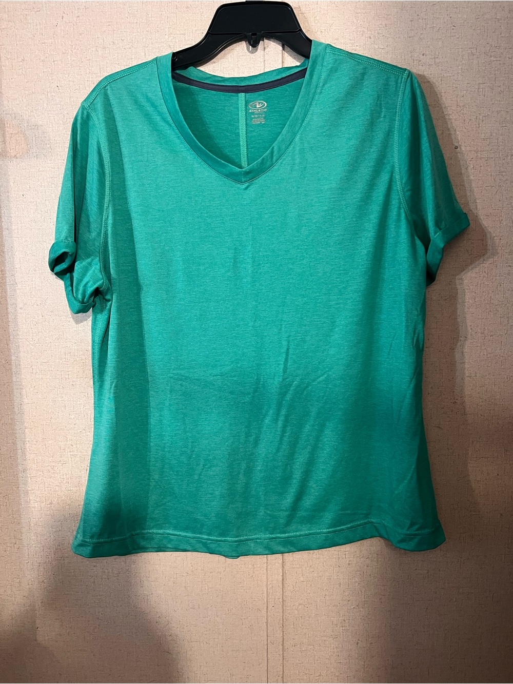 Athletic Works Women's Teal V-Neck Short Sleeve Tee